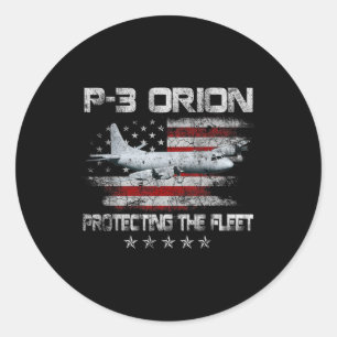 P-3 Orion Sub Hunter Asw Vliegtuig  Veteranen Ronde Sticker