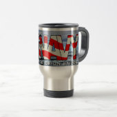 P-3B Orion Travel Mug in geborsteld zilver Reisbeker (Voorkant rechts)