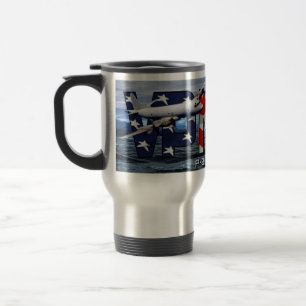 P-3B Orion Travel Mug in geborsteld zilver Reisbeker