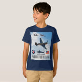 P-40 CURTISS WARHAWK FIGHTER SQUADRON T-SHIRT (Voorkant volledig)