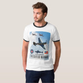 P-40 CURTISS WARHAWK FIGHTER SQUADRON T-SHIRT (Voorkant volledig)