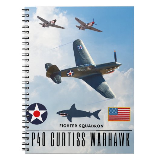 P-40 CURTISS WARHAWK JAGER SQUADRON NOTITIEBOEK (Voorkant)