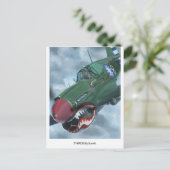 P-40 Kittyhawk Briefkaart (Staand voorkant)