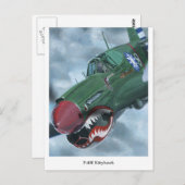 P-40 Kittyhawk Briefkaart (Voorkant / Achterkant)