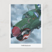 P-40 Kittyhawk Briefkaart (Voorkant)