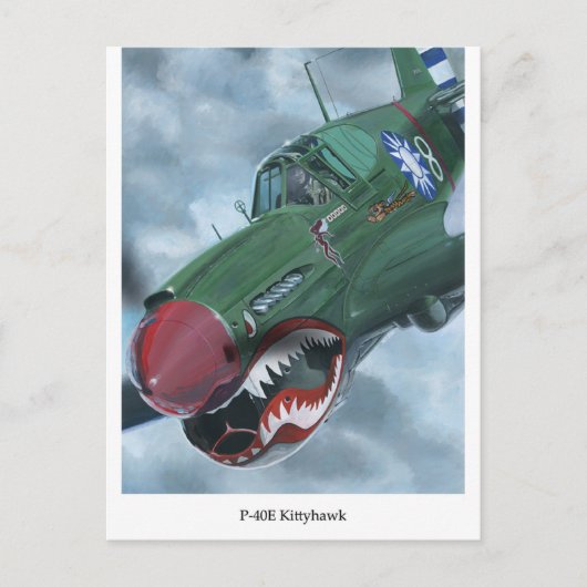 P-40 Kittyhawk Briefkaart (Voorkant)