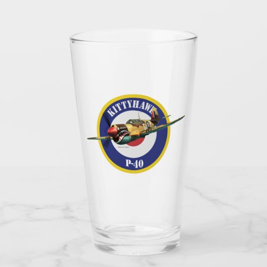 "P-40 Kittyhawk" Glas (Voorkant)