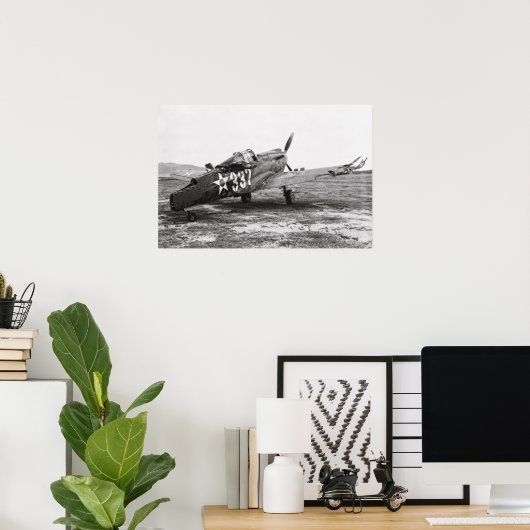 P-40 PLANE - PEARL HARBOR - 1941 POSTER (Thuiskantoor)