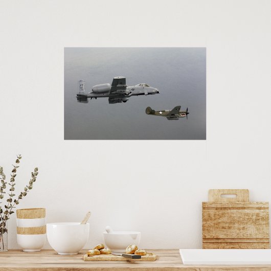 P-40 Tomahawk en A-10 Warthog Poster (Keuken)