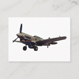 P-40 Warhawk aircraft Cards Visitekaartje