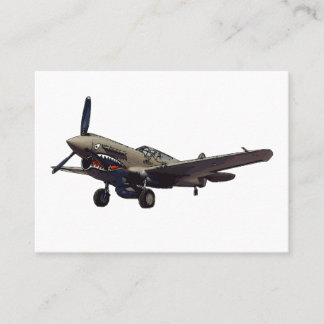 P-40 Warhawk aircraft Cards Visitekaartje
