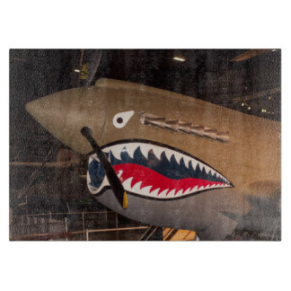 P-40 Warhawk Fighter Plane Glass Cutting Board Snijplank