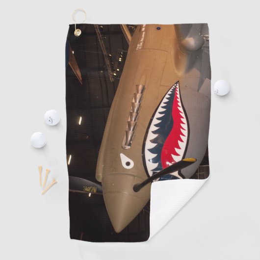 P-40 Warhawk Fighter Plane Golf Towel Golfhanddoek (Insitu)