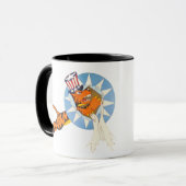 P-40 Warhawk Fighter Plane Nose Art Coffee Mok (Voorkant links)