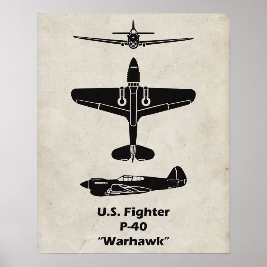 P-40 Warhawk Poster (Voorkant)