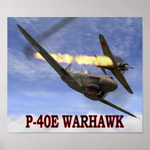 P-40 WARHAWK versus A6M2 ZERO-POSTER Poster