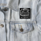 P-40 Warhawk Vierkante Button 5,1 Cm (In situ)