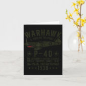 P-40 Warhawk Ww2 Fighter Aircraft First To The Fig Kaart (Gele Bloem)