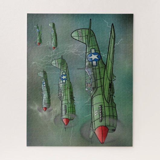 P-40 Warhawks Flying is een Stormen puzzel 520 stu Legpuzzel (Verticaal)