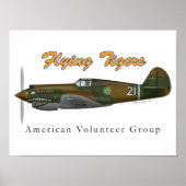 P-40B_AVG "Flying Tigers" Poster (Voorkant)