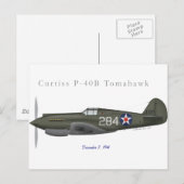P-40B Defense of Pearl Harbor Briefkaart (Voorkant / Achterkant)