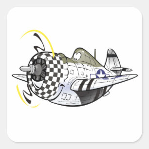 P-47-schroefdop Vierkante Sticker