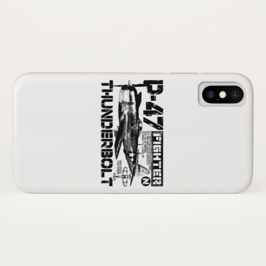 P-47 Thunderbolt Case-Mate iPhone Case (Achterkant (horizontaal))