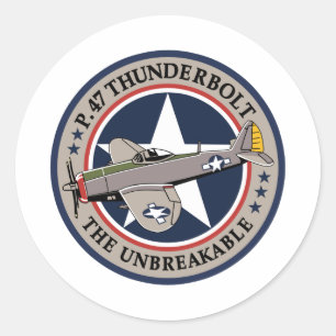 P-47 Thunderbolt Ronde Sticker