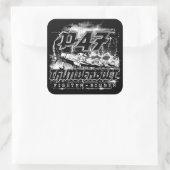 P-47 Thunderbolt Vierkante Sticker (Tas)