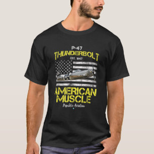 P 47 Thunderbolt WWII vliegtuig American Muscle Gi T-shirt