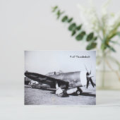 P-47 THUNDERBOLT WWII | VLIEGTUIG BRIEFKAART (Staand voorkant)