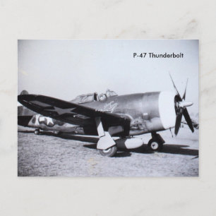 P-47 THUNDERBOLT WWII   VLIEGTUIG BRIEFKAART