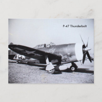 P-47 THUNDERBOLT WWII | VLIEGTUIG BRIEFKAART