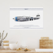 P-47D 356FS USAAF POSTER (Keuken)