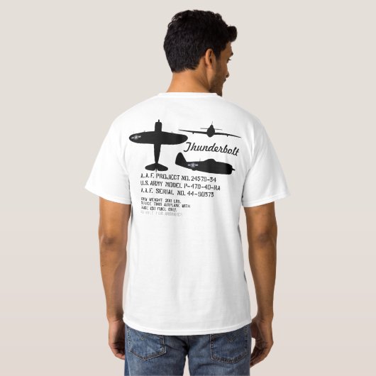P-47D T-SHIRT (Achterkant volledig)