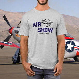 P-51 Antieke Vliegtuig Militair Veteraan WW2 Vlieg T-shirt