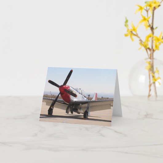 P-51 de Rode Staart van de mustang Kaart (Gele Bloem)