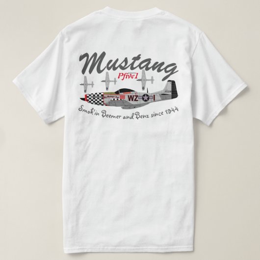 P-51 Mustang 1944 T-shirt (Design achterkant)