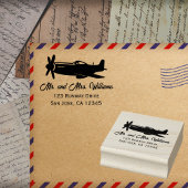 P-51 Mustang Airplane Cool Pilot Fun Aviation Rubberstempel