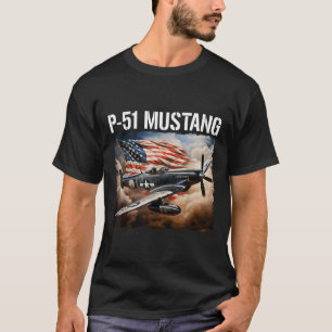 P-51 Mustang Amerikaans WW2 gevechtsvliegtuig P-51 T-shirt