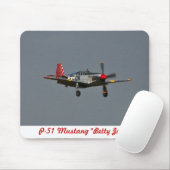 P-51 Mustang Betty Jane Mousepad Muismat (Met muis)