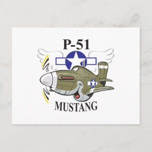 p-51 mustang briefkaart