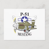 p-51 mustang briefkaart (Voorkant)