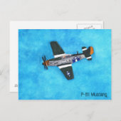 P-51 Mustang Briefkaart (Voorkant / Achterkant)
