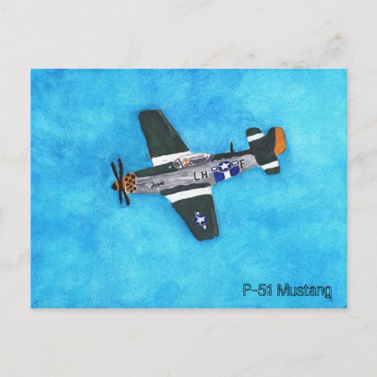 P-51 Mustang Briefkaart (Voorkant)
