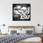 P-51 Mustang Canvas Afdruk (Insitu (Slaapkamer))