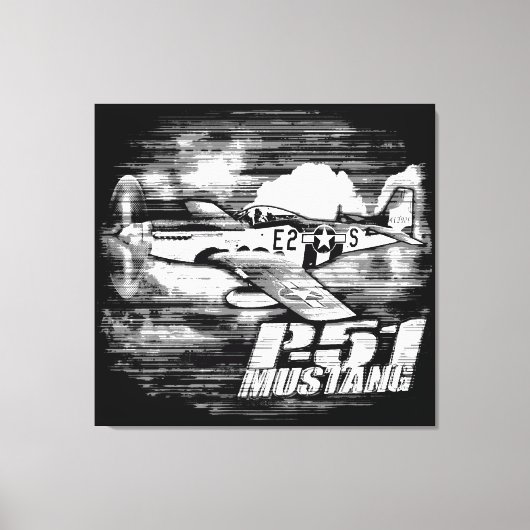 P-51 Mustang Canvas Afdruk (Voorkant)