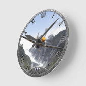 P-51 Mustang Clock Ronde Klok (Hoek)