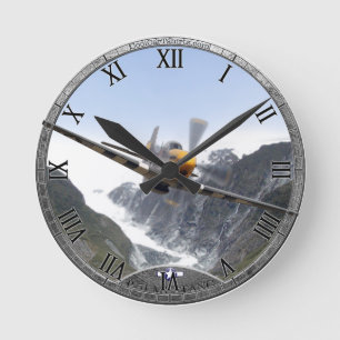 P-51 Mustang Clock Ronde Klok