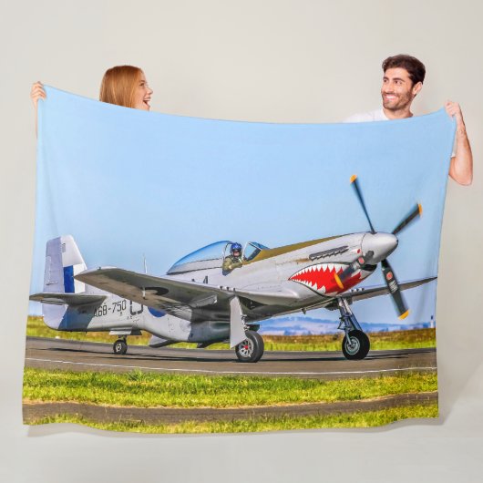 P-51 MUSTANG FLEECE DEKEN (In situ)